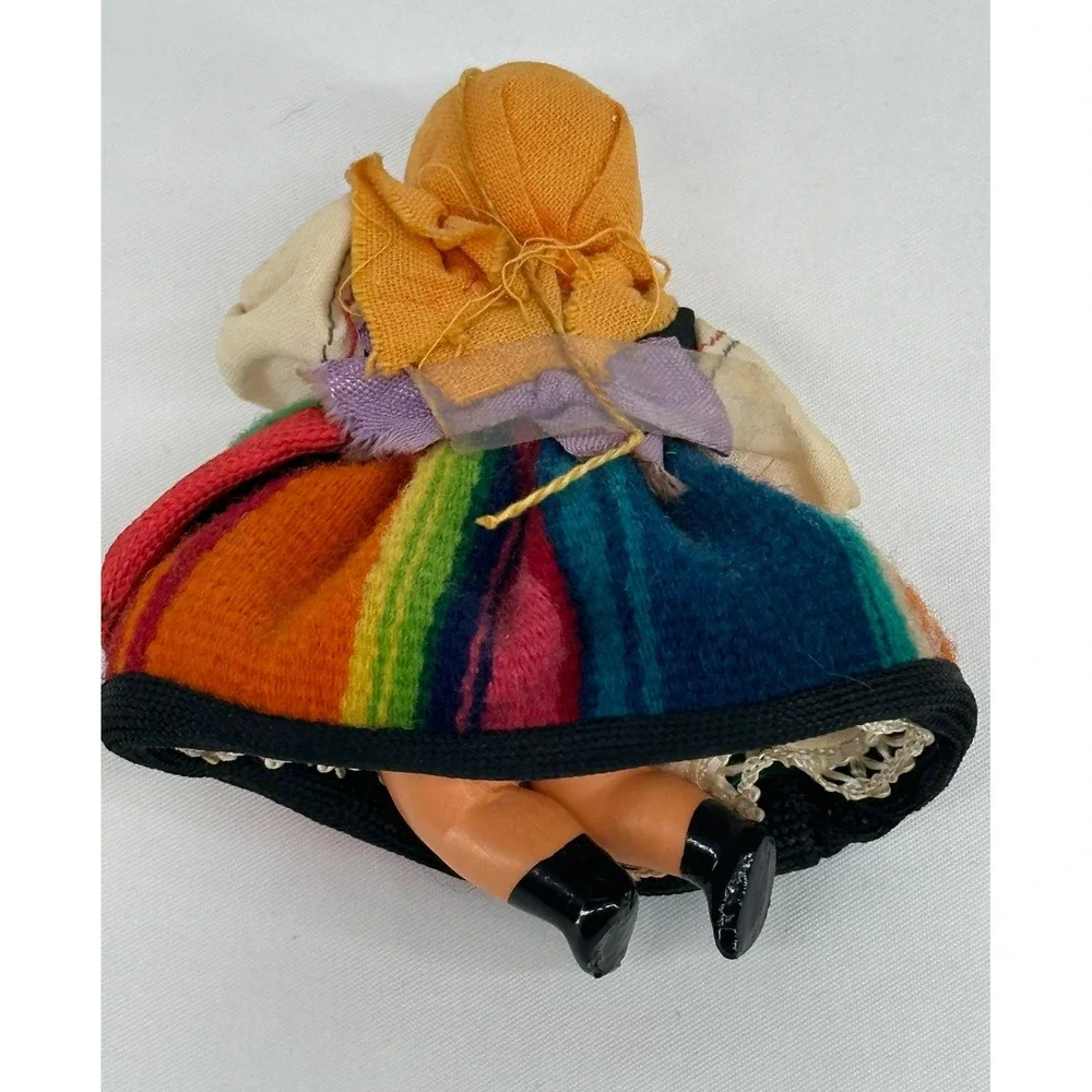 Unbranded Miniature Folk Doll Unisex 3.5in Multi-Color Vintage European Costume